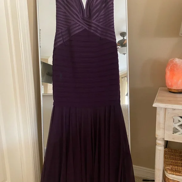 green emerald velvet dress Here Comes the Bride Maxi Dress: Eggplant main image 1